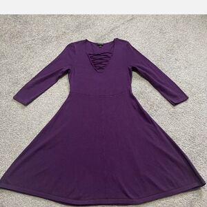 Torrid Purple Long Sleeve Dress